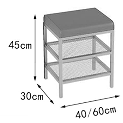 Banc à chaussures avec siège en cuir pour optimiser le placard - 3
