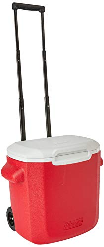 Caixa Térmica com rodas 16QT, 22 Latas, Coleman, Vermelho