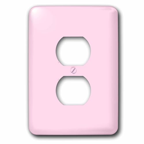 Rose pâle 2 Plug Outlet Coque plaque murale double finition mate douce