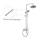 8in Stainless Steel Shower Arm Extension - Chrome Plated Round Tube Accessory Bathroom Upgrade