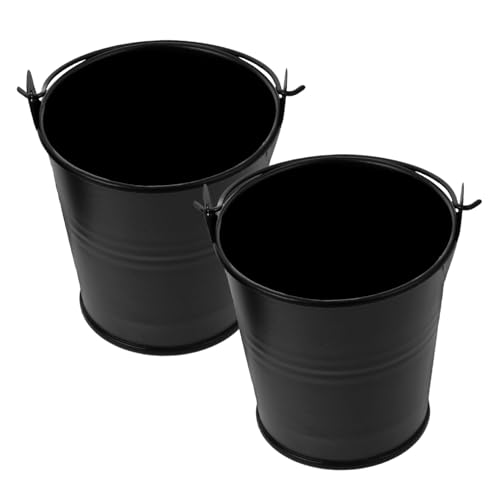 GAROZATION 2pièces Seau à Graisse pour Barbecue Récipient Métal pour Gouttes Huile Accessoire De Grillade Pratique Et Facile à Nettoyer