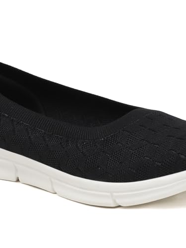 Image of Carlton London Women's Textured Knit Comfort Ballet Flats
