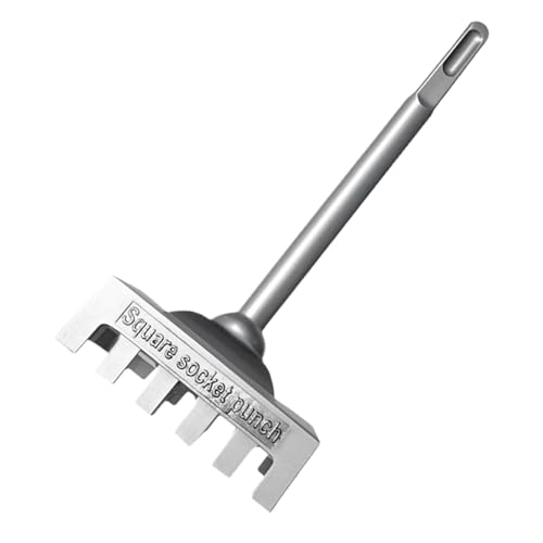 Square Hole Punch – Manganese Steel Electrical Socket Box Cutter for Electric Hammer, Precision Square/Rectangle Slot Punch for Switch & Socket Installation, Fast Wall Cutting Tool