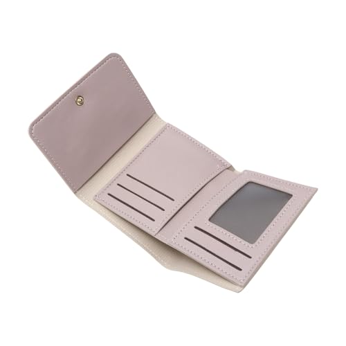 VOCOSTE 1Pcs Pouch for Money 3-Fold Cartoon Snap Card Case PU Leather Purple 11x8.5cm3