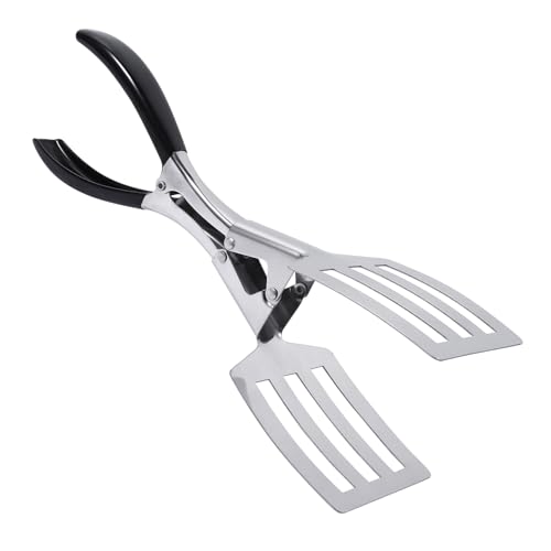 Alipis Portable Stainless Steel Bbq Tool Multi Function Food Clip Bread Tong for Cooking Serving and Outdoor Bbq Ergonomic Design with Slotted Clamp for Healthy Cooking