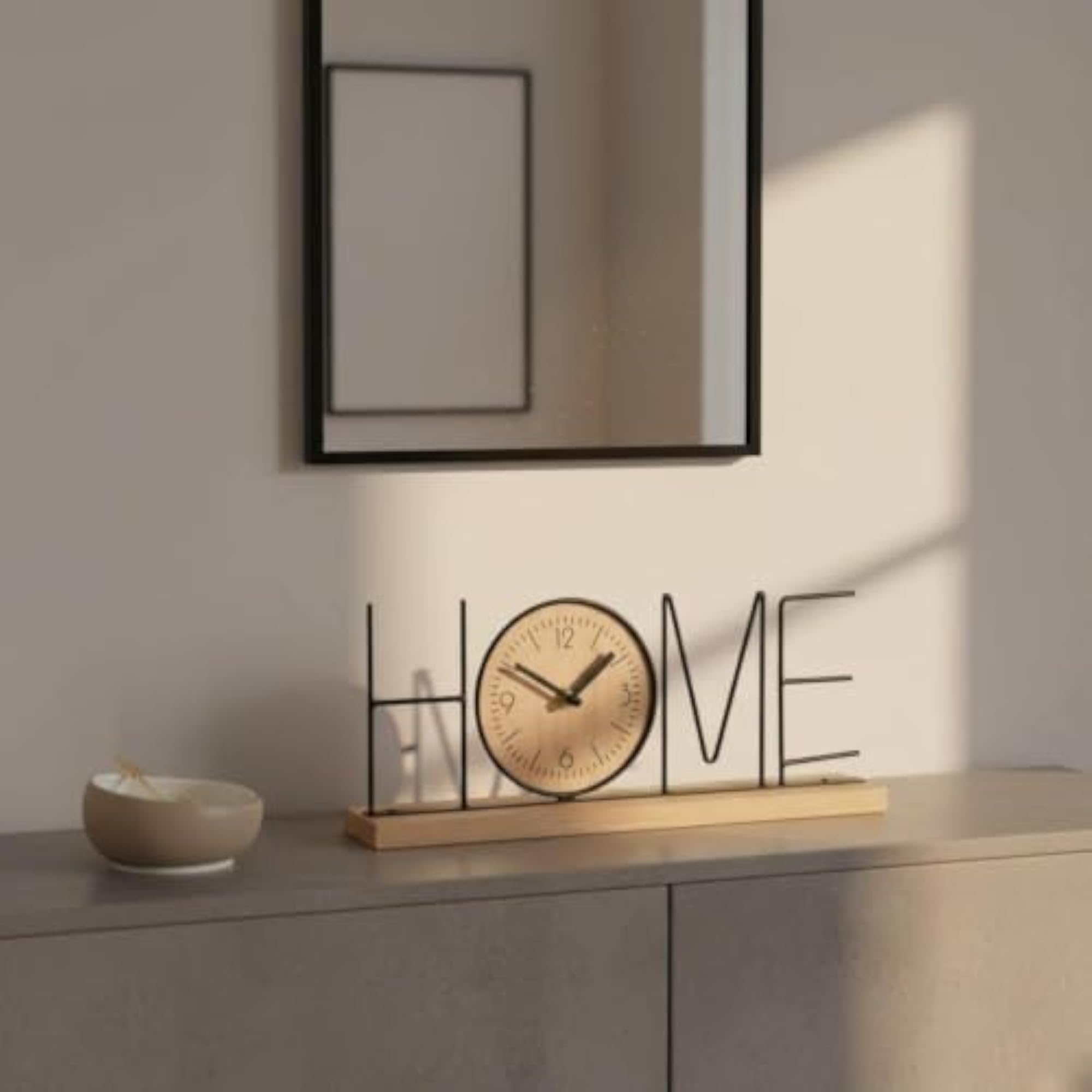 Handmade Modern Letter Clock Gift Idea