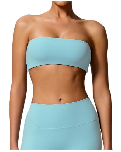 Soutien-gorge de sport bandeau sans couture double doublure pour entraînement