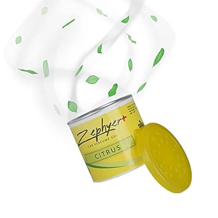 Zephyer+ Citrus Car Perfume for Portable Usage, Spill Proof & Alcohol-Free Car Diffuser/ Room Freshener (Pack of 1)