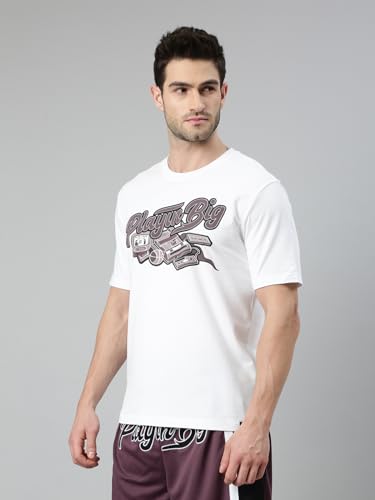 Image of XTEP PlayinBig Basketball Series, Basketball T-Shirts, Topwear, 100% Polyester, Basketball Inspired Style, Loose Fit, Basketbal Chest Print T-Shirt for Men (Multi Color Options)