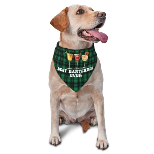 Best Bartender Ever Dog Scarf Pet Bandana Cat Pet Bibs