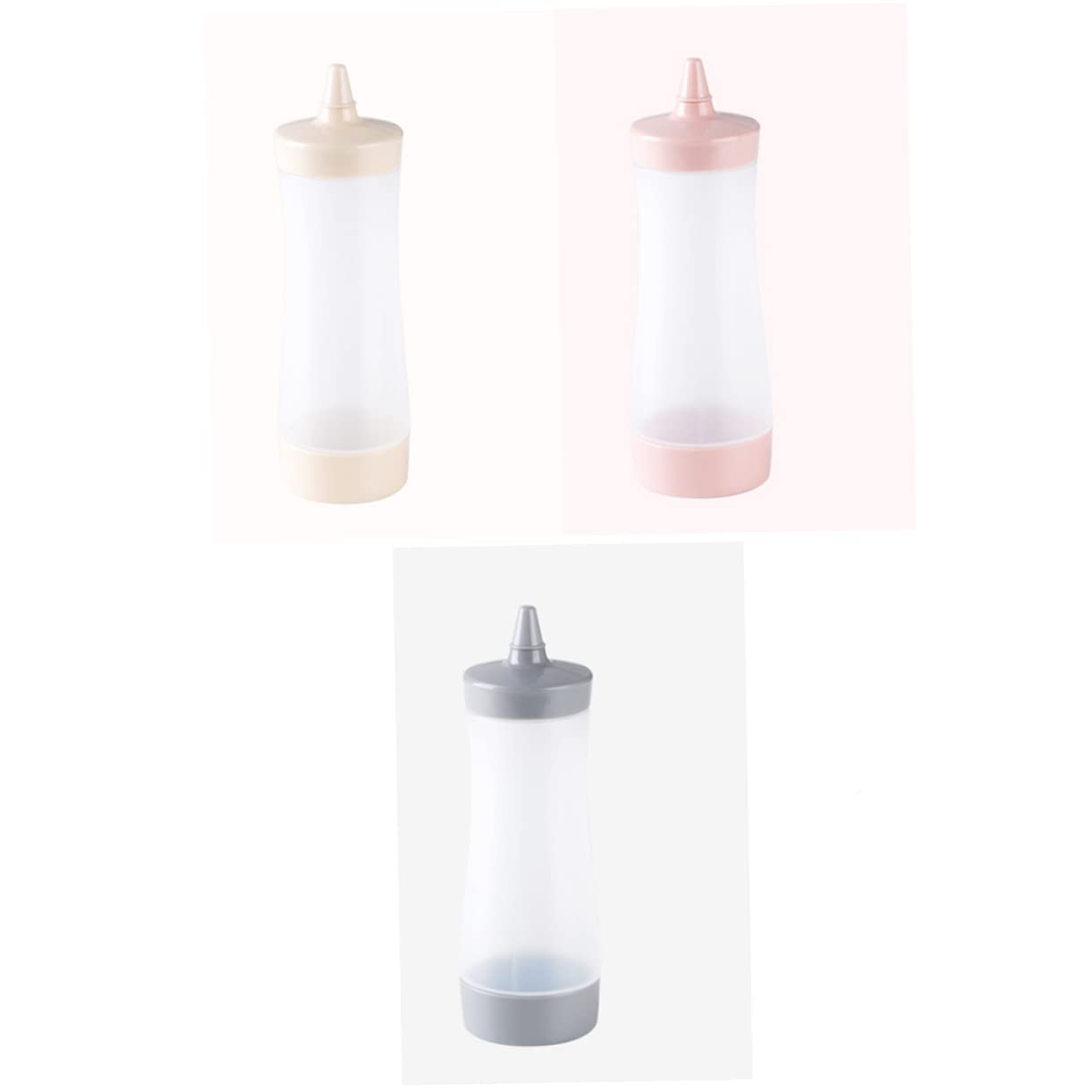 FUNOMOCYA 1pc Squeeze Sauce Bottle Reusable Salad Bottles Condiment Squeeze Bottle Liquids Dispenser Food Containers Sauce Squeeze Container Beige re-usable