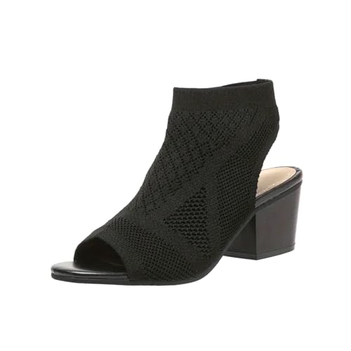 Sandales en Tricot Femme Bottines Talon Large Bottes...