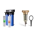 iSpring WGB22B Whole House Water Filter - Removes Up to 99% of Chlorine, Rust, Dirt, and Other Contaminants for Smooth, Clean Water