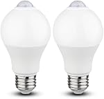 Motion Sensor Light Bulbs - 9W (60W Equivalent) E26 Motion Activated LED Light Bulb 5000K Daylight Dusk to Dawn Security Bulb Auto On Off Indoor Outdoor for Front Door Porch Basement Closet(2 Pack)