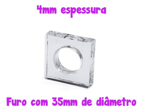 Kit com 08 Anéis Guardanapo Minimalista Mesa Posta Cor Cristal