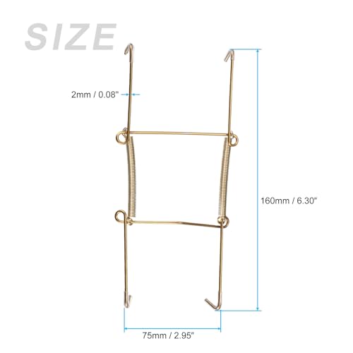 Image of METALLIXITY Plate Hanger (7 Inch) 5Pcs, Stainless Steel U Type Invisible Wall Hook with Tip Protectors - for Decorative Plates, China, Plates, Zinc Plated