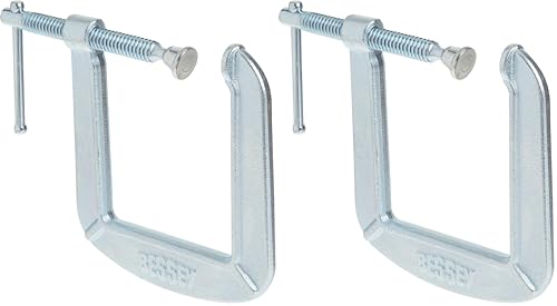 Image of BESSEY CM34DR Drop Forged, C-Clamp, 3-Inch x 4-1 /2-Inch, Deep Reach C Clamp (Pack of 2)