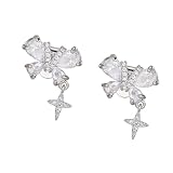 Buxuaaaa Elegante clip de metal en forma de mariposa con piedras brillantes perfecto para auriculares Freeclip 1/2 con clip, accesorios para aretes