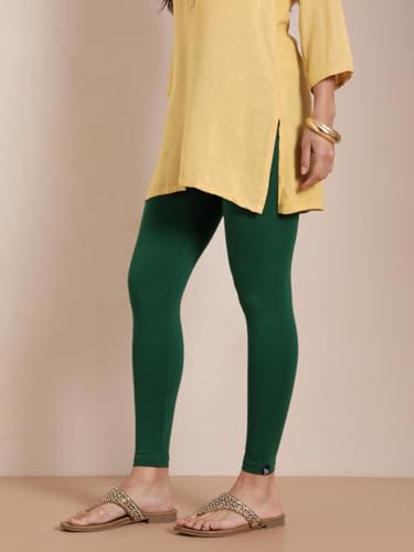 Image of TWIN BIRDS Super Stretchable Cotton Elasthane Fabric Ankle Length Leggings for Women