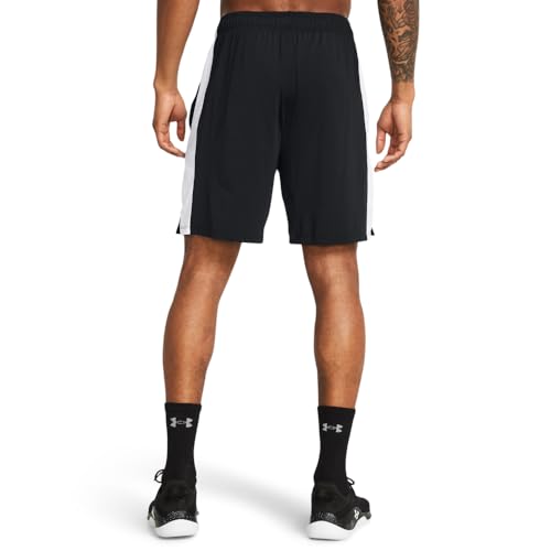 Under Armour Men's Train Stretch 2.0 Shorts, (001) Black/White/White, Large - Image 2