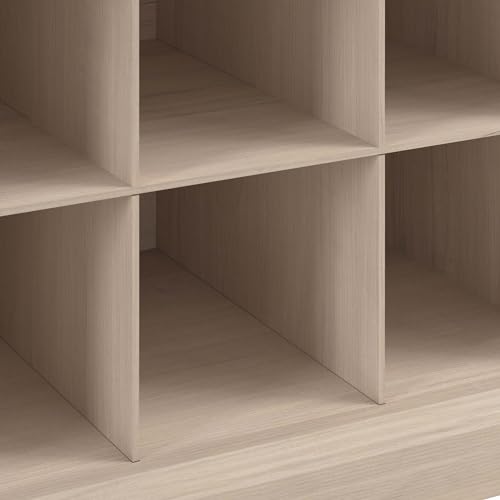 Bush Furniture Woodland Hall Tree and Small Shoe Bench with Shelves | Narrow Foyer, Mudroom, Entryway Storage, 24W, White Washed Maple - Thumbnail 7