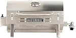 Masterbuilt Portable Propane Grill Acier inoxydable 10000 BTU Brûleur 288 sq dans la cuisine Surface pliant jambes verrouiller le couvercle Chrome Warming Rack