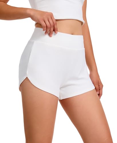 Image of LazyCozy Bamboo Viscose Sleep Shorts for Women, Soft Dolphin Lounge Shorts | Comfy Y2K Micro Mini Pajama Shorts, Lightweight Booty Shorts, Summer Pj Shorts, Knit Workout Shorts
