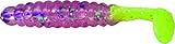 Slider Crappie Panfish Grub, 18, 1.5in, Cotton Candy/Chartreuse, CSGF368
