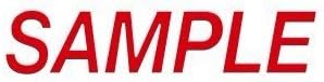 Sample - Red Office Pre-Ink Rubber Stock Stamp