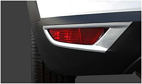 2Pcs ABS Chrome Car Rear Fog Light Lamp Cover Trim Decorate Cover Compatible for Mazda CX3 CX-3 2016 2017 2018 2019 2020 2021 2022 2023 2024 2025
