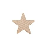 1-1/2 Inch Wood Star, Natural Unfinished Wood Star Cutout Shape (1-1/2 Inch) (Bag of 50) by Woodpeckers