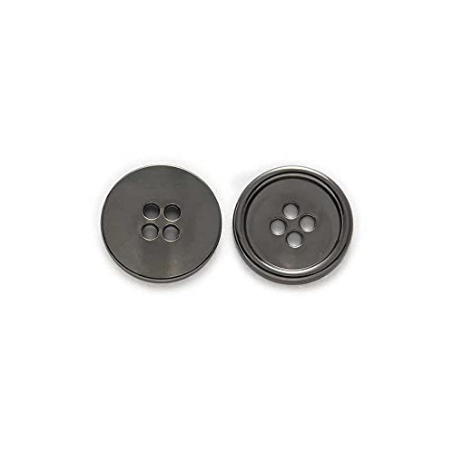 10 Pcs Metal Buttons Suit Shirts Coats Sewing Round Retro 4-Hole Buttons For Clothes Decoration Handmaking (Gun Metal, 20Mm) #TOP3