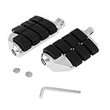INNOGLOW Motorcycle Footpegs Highway Pegs Aluminum Chrome Foot pegs Footrest Footboards For Harley...