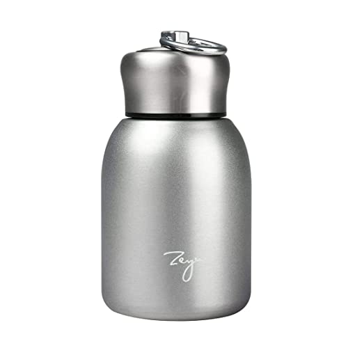 Image of Vivian 10.15oz /300ML Mini Thermal Mug Leak Proof Vacuum Flasks Travel Thermos Stainless Steel Drink Water Bottle Thermos Cups for Indoor and Outdoor (Silver)