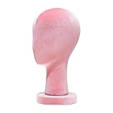 Generic Mannequin Head Velvet Wig Stand Hat Display Stand Manikin Head for Store Beauty Salon, Pink, Height 33cm