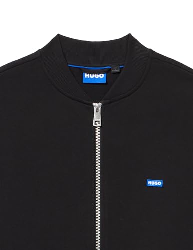 HUGO Men's Twill French Terry Zip Up Bomber Sweatshirt2