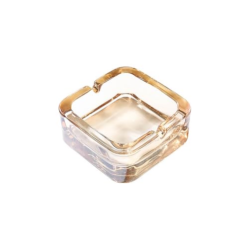 GFHTRELY Posacenere Posacenere in Vetro for la casa Posacenere Quadrato alla Moda Luce Soggiorno di Lusso Posacenere for Hotel Creativo Vassoio per Fumi(C)