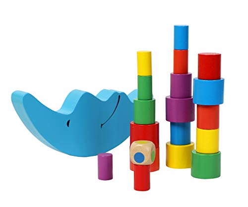 Fuyage Moon Equilibrium Game Wooden Stacking Blocks Balancing Game Sorting Toy Building Early Brain Development For Kids #TOP4