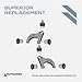 AUTOACER Complete Rear Suspension Kit 16 Pcs - Rear Upper Lower Control Arm Bushings,Trailing Arm Bushes & Ball Joints for Pathfinder R51 2005-2014 Fits 2.5 DCI / 3.0 DCI - V6 Diesel Only RWD/AWD
