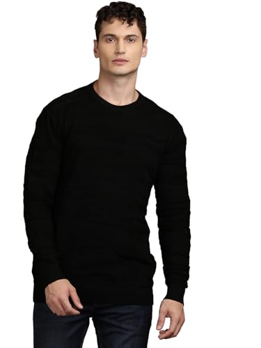 Pull à col rond à rayures noires homme noir taille M Turtle
