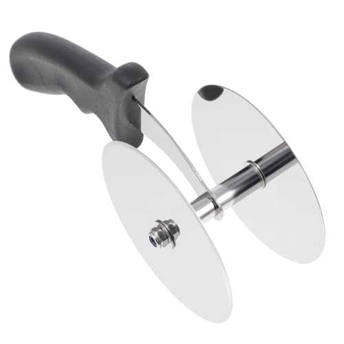 BESPORTBLE Tagliapizza Doppia Rotella in Acciaio Inox con Manico in PP Utensile Pratico per Pizza Domestica per Casa e Pizzerie Strumento per Taglio Uniforme ed Efficiente