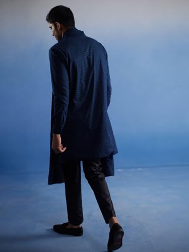 Image of VASTRAMAY Men's Net Kurta, Pyjama and Dupatta Set