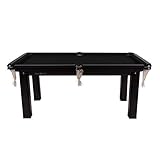 Mesa Sinuca 1,87 x 1,08 Tecido PRETO tampo MDF Procopio + acessórios