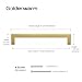 goldenwarm Brass Kitchen Cabinet Hardware Gold Drawer Pulls 10 Pack - LSJ12GD192 Square Cupboard Bathroom Door Handles Brushed Brass Pulls for Cabinets 7-1/2in Center to Center