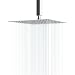 LORDEAR F01082CH Solid Square Ultra Thin 304 Stainless Steel 12 Inch Adjustable Rain Shower Head with Polish Chrome,Waterfall Full Body Coverage with Silicone Nozzle Easy to Clean and Install