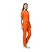 Women's Scrub Set - Medical Scrub Top and Pant, Mandarin Orange, Medium