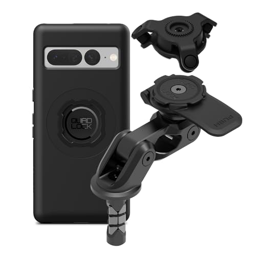 Image of Quad Lock Motorcycle Fork Stem Mount PRO Kit with Vibration Dampener and MAG Phone Case for Pixel 7 Pro