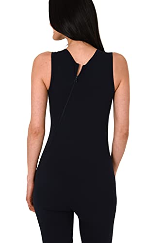 Body de cuidado textil premium Normann Care mono corto sin mangas con cremallera en la espalda 4