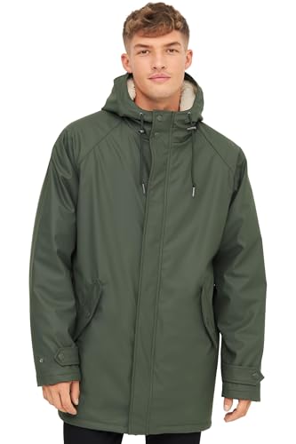 derbe Herren Regenjacke Trekholm Winter Olive/Off White - XL