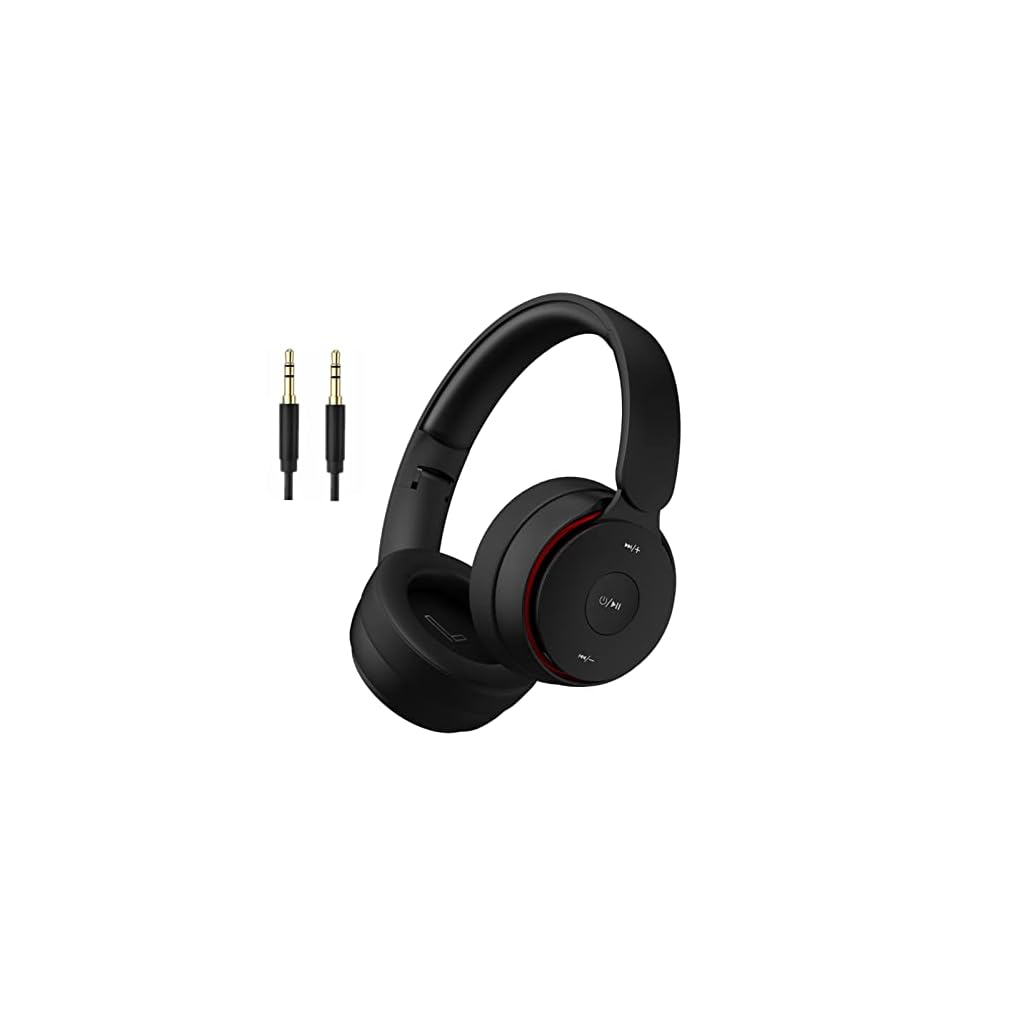 BRNEWO-Wireless-Bluetooth-Headphones-Over-Ear-Hi-Fi-Stereo-Foldable-WiredWirelessTF-for-TravelAdultKidsTeen-Soft-Earmuffs-Light-Weight-for-Prolonged-Wearing-25-Hours-PlaytimeBlack